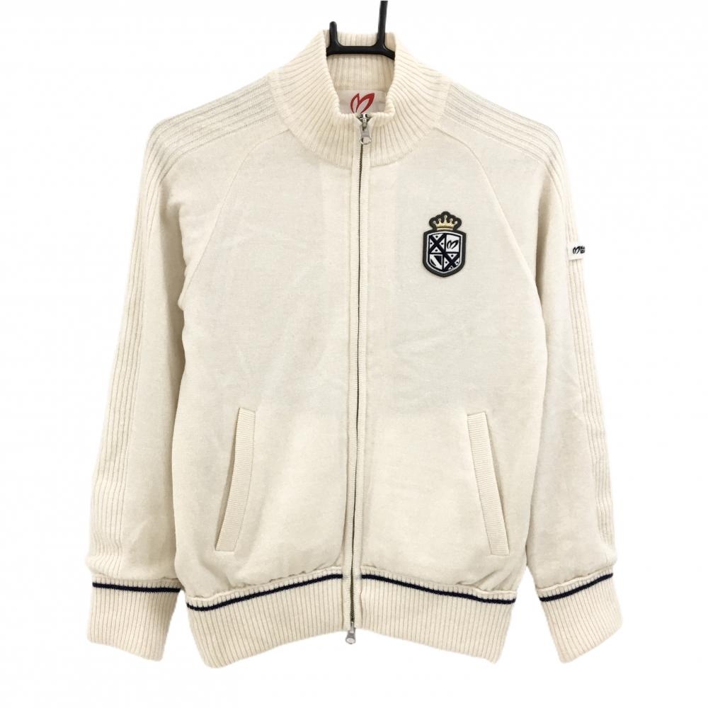 マスターバニー ジャケット アイボリー×ネイビー ダブルジップ 裏地
