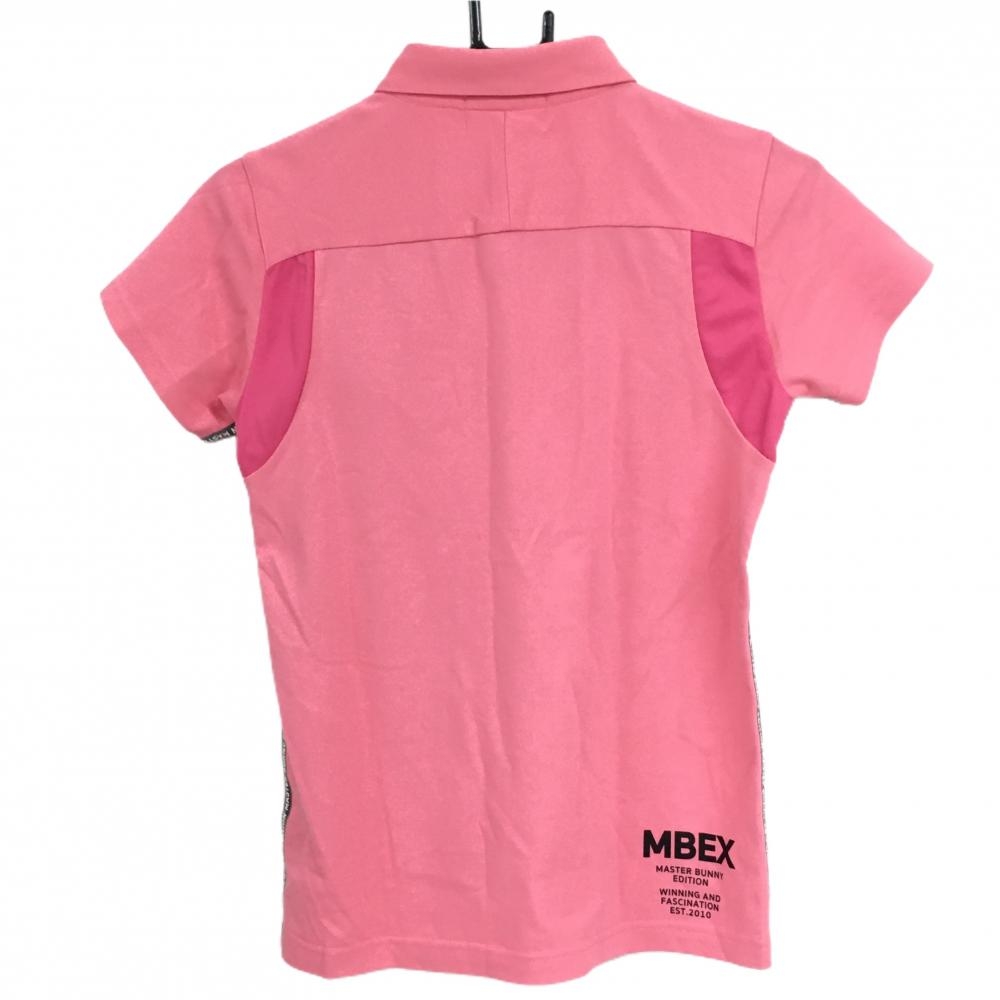 超美品】マスターバニー 半袖ポロシャツ ピンク×黒 サイドロゴライン