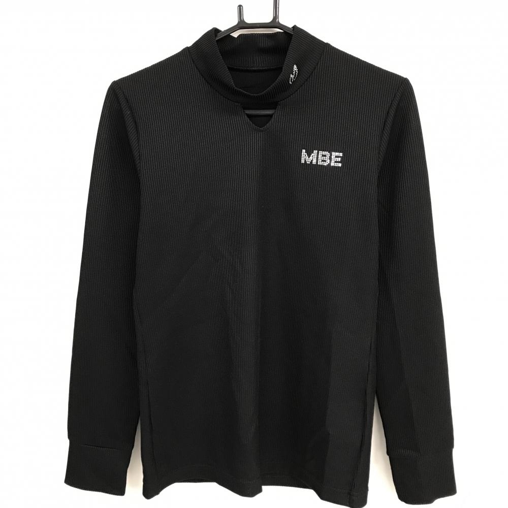 マスターバニー 長袖ハイネックシャツ 黒 ロゴラインストーン  レディース 2(L) ゴルフウェア MASTER BUNNY EDITION