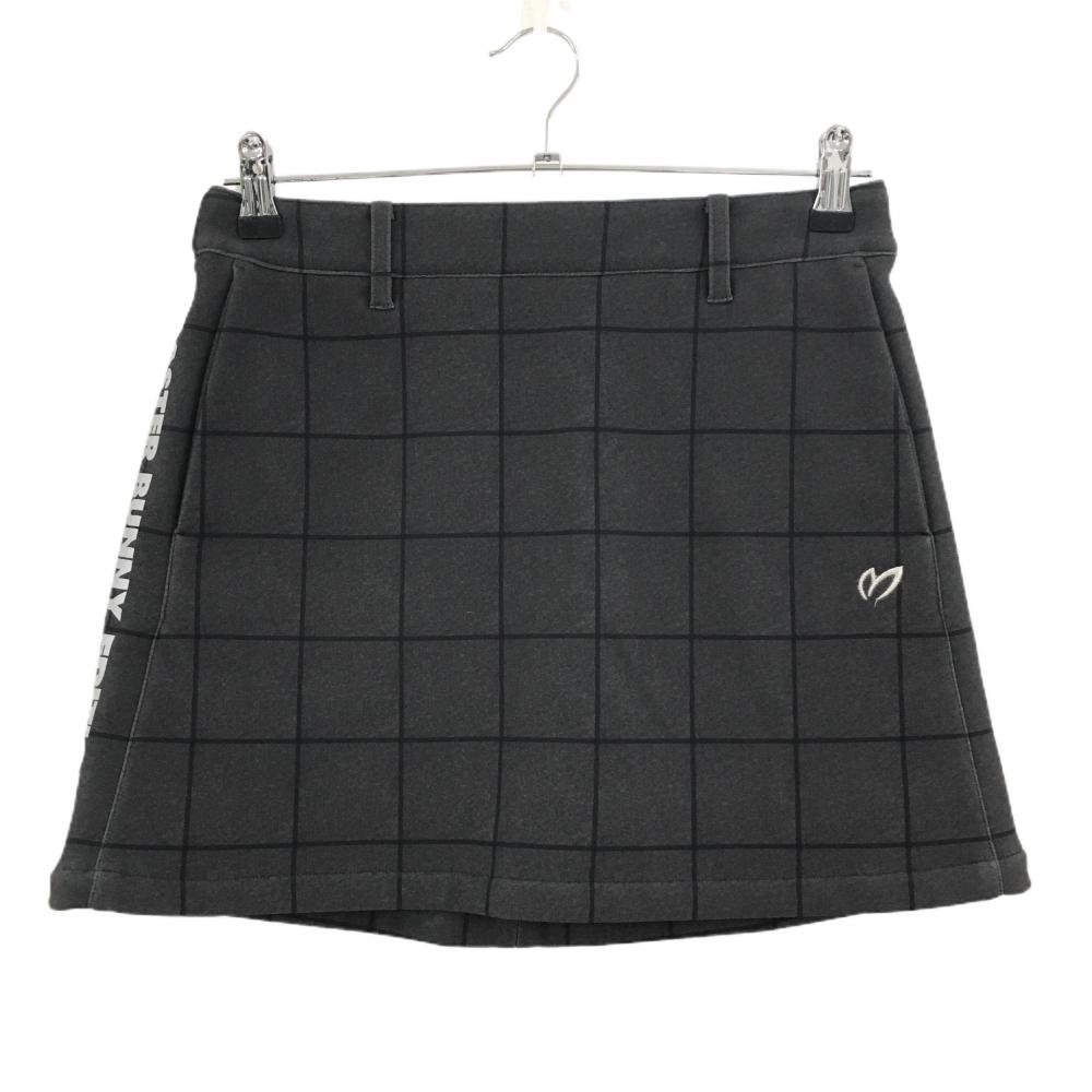 【マスターバニーエディション】サイド ビッグロゴ スカート 裏起毛ゴルフ 黒×銀 マスターバニーエディション】サイド ビッグロゴ スカート 裏