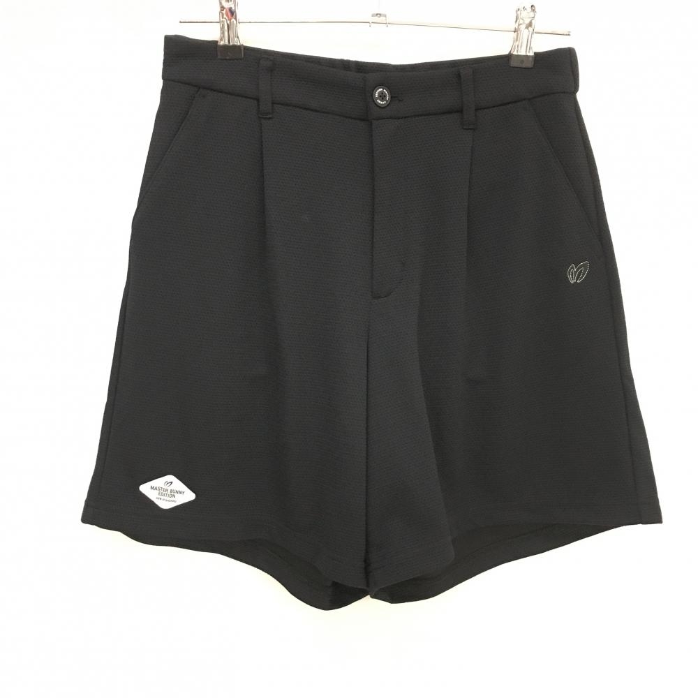 【超美品】マスターバニー キュロットスカート 黒 凹凸生地 UV レディース 2(L) ゴルフウェア 2025年モデル MASTER BUNNY EDITION