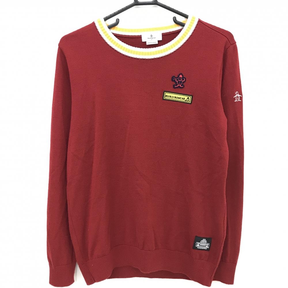 マンシングウェア ゴルフウェア 長袖ニット 大きいサイズ 総柄