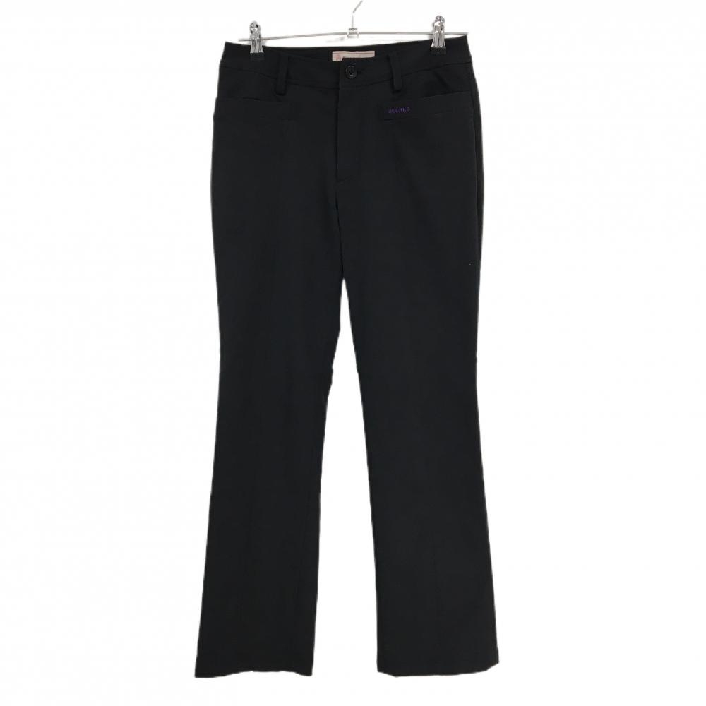 MUスポーツ パンツ 黒 後ファスナー レディース 40(M) ゴルフウェア M・U SPORTS