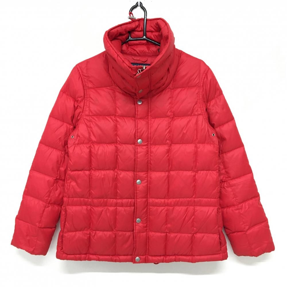 ラルフローレン ダウンジャケット レッド ダウン75％ ドローコード  レディース M ゴルフウェア Ralph Lauren