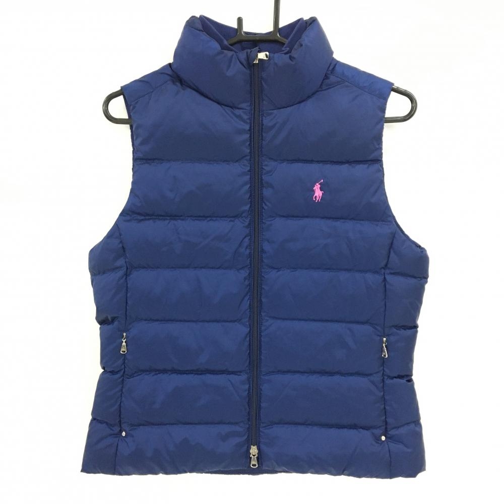 ジーフォア ゴルフウェア レディース ピンク半袖ダウンベスト ダウン