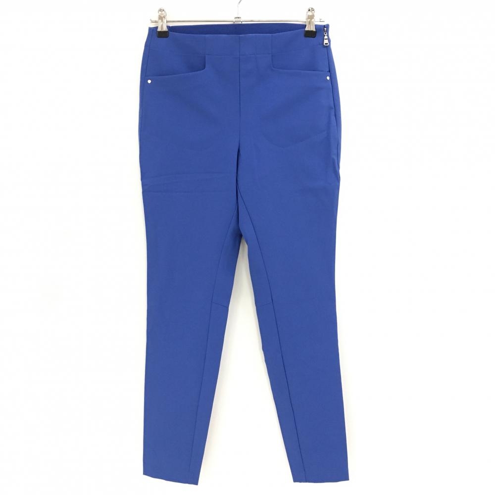 【超美品】RLXラルフローレン パンツ ブルー ストレッチ ウエスト一部ゴム  レディース 4(XL) ゴルフウェア Ralph Lauren