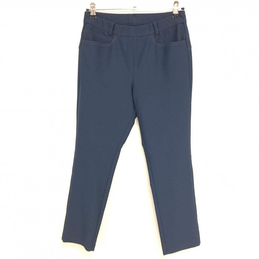 【超美品】ランバンスポール パンツ ネイビー 後ろロゴ ストレッチ レディース 38(M) ゴルフウェア LANVIN SPORT