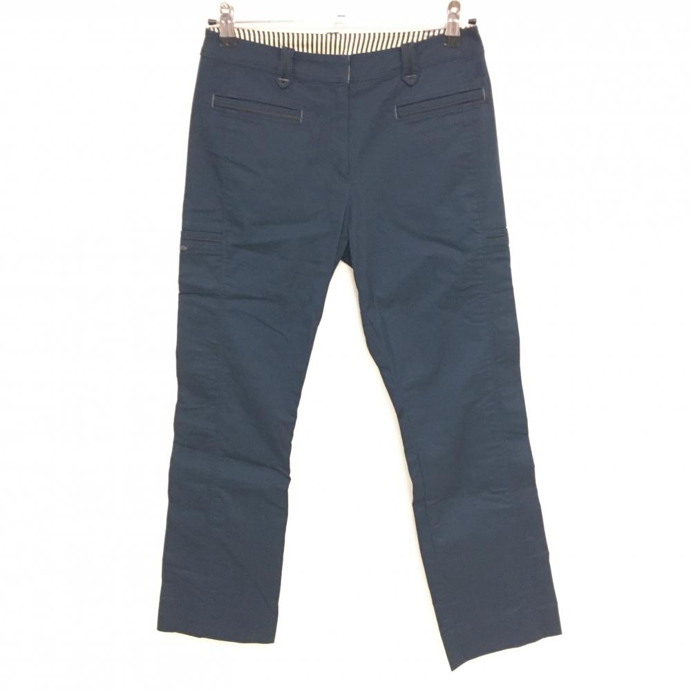 【超美品】ランバンスポール パンツ ネイビー サイドポケット カーゴパンツ風 ストレッチ レディース 38(M) ゴルフウェア LANVIN SPORT