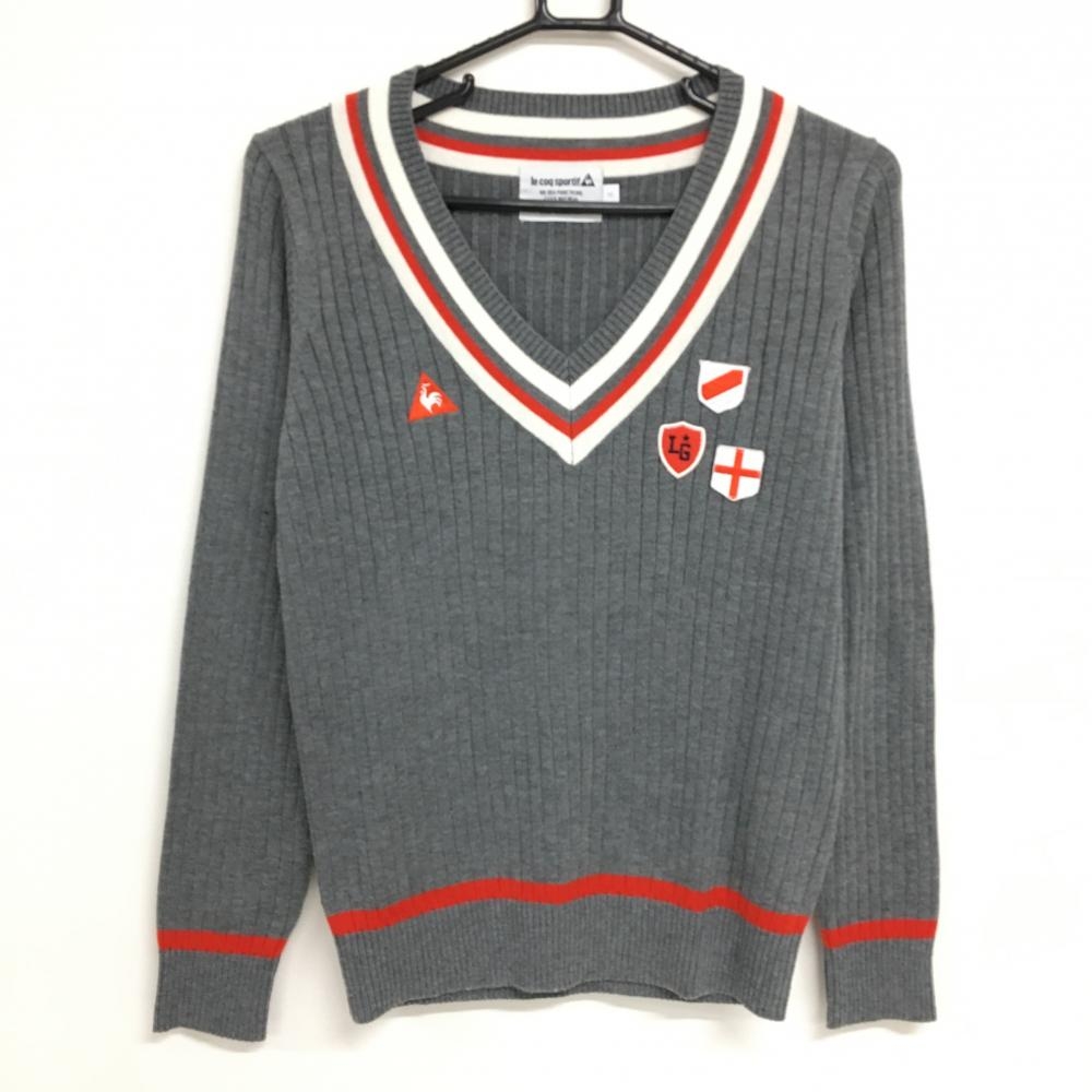 BEAMS GOLF ビームスゴルフ 裏地付 ウール混 防風 ニット セーター