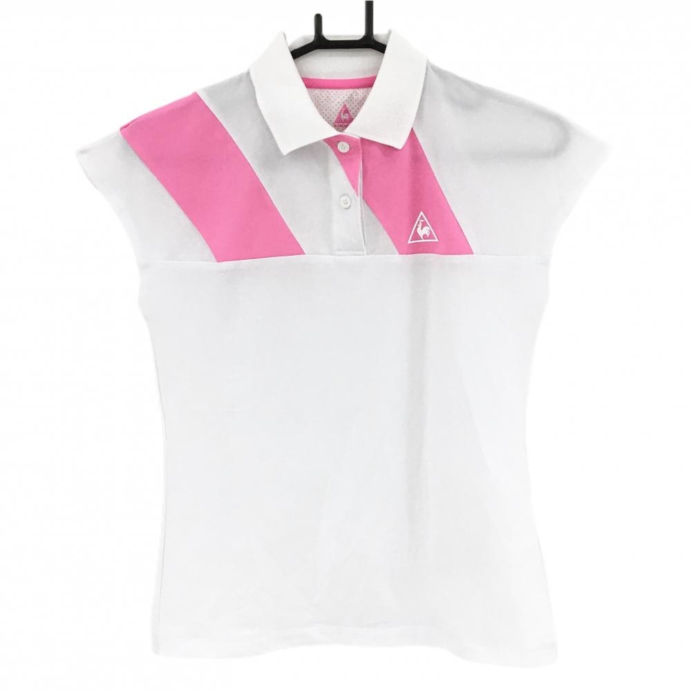 ★超美品★ルコックゴルフ Le coq sportif GOLF / アニマルドット マルチカラー プルオーバーシャツ UV・DRY / サイズM ルコック LE COQ SPORTIF ゴルフバッグ ネイビー