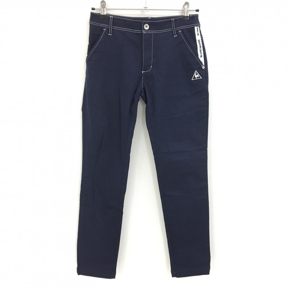 ルコックゴルフ パンツ ネイビー ステッチ白 レディース 7(S) ゴルフ