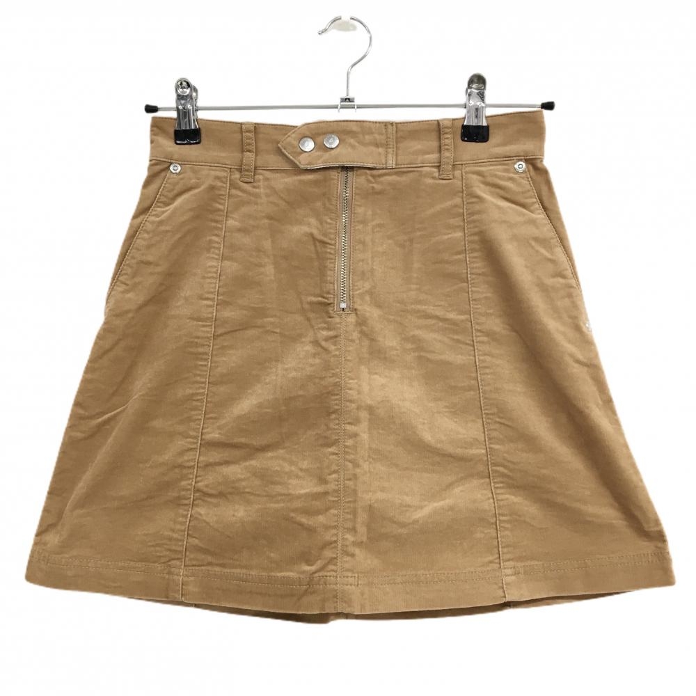 【超美品】ルコックゴルフ スカート ライトブラウン コーデュロイ インナーパンツ付 レディース 9 ゴルフウェア le coq sportif