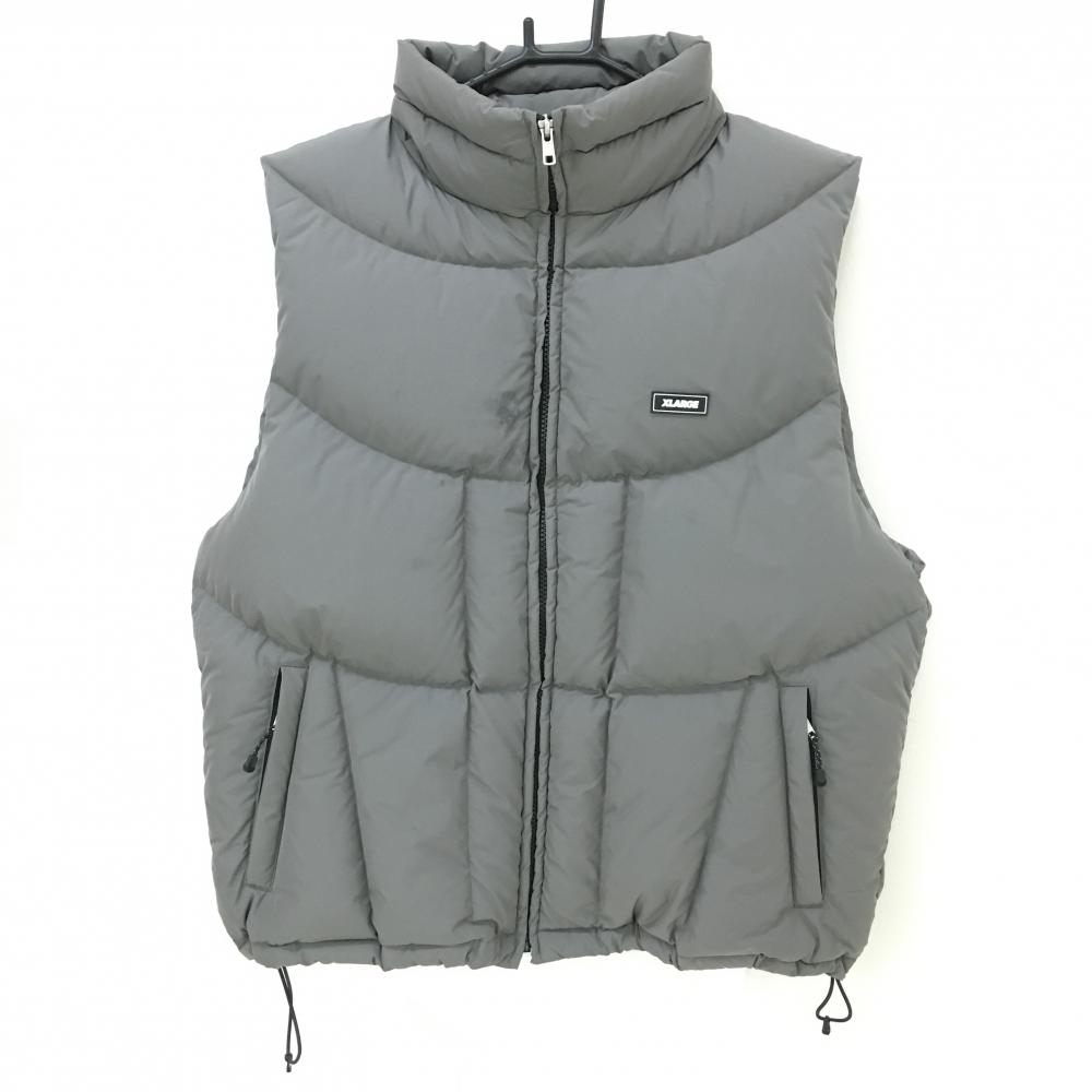 エクストララージ ダウンベスト グレー 厚手 メンズ M ゴルフウェア XLARGE