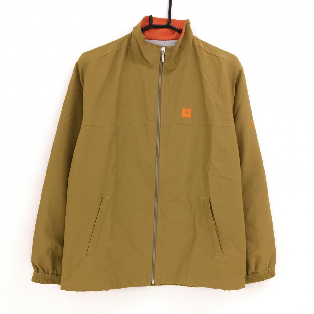 【超美品】オノフ ジャケット ブラウン×オレンジ 蓄熱裏地 ドローコード メンズ M ゴルフウェア ONOFF