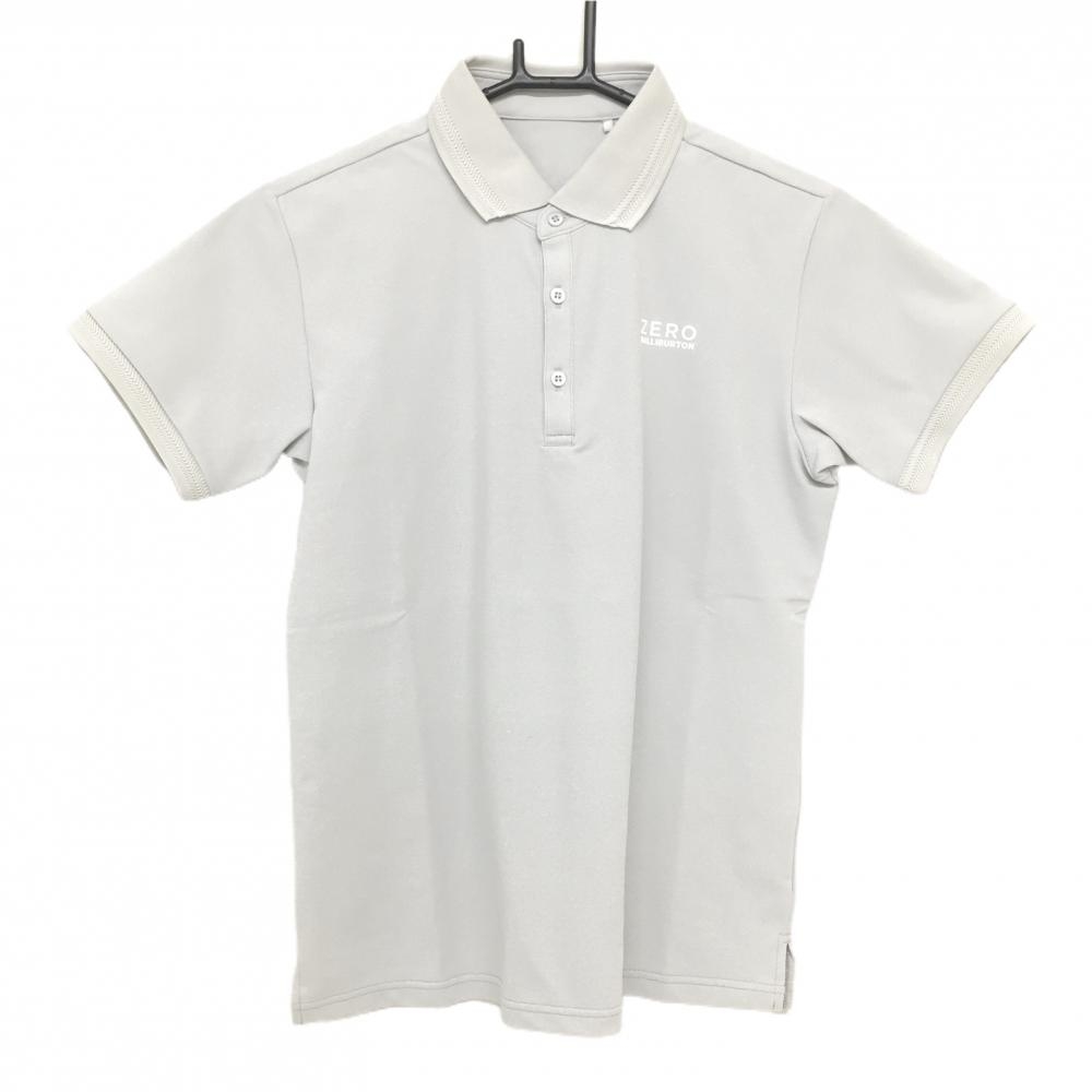 【超美品】ゼロハリバートン 半袖ポロシャツ グレー ロゴ白  レディース L ゴルフウェア ZERO HALLIBURTON 画像