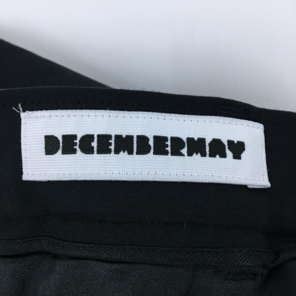 美品】ディセンバーメイ パンツ 黒×白 ストレッチ サイドライン 後ろ