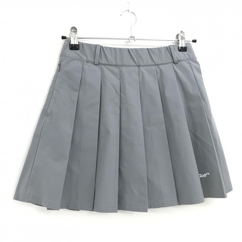 【超美品】キャプテンズヘルム プリーツスカート グレー×白 内側インナーパンツ レディース  ゴルフウェア Captains Helm Golf