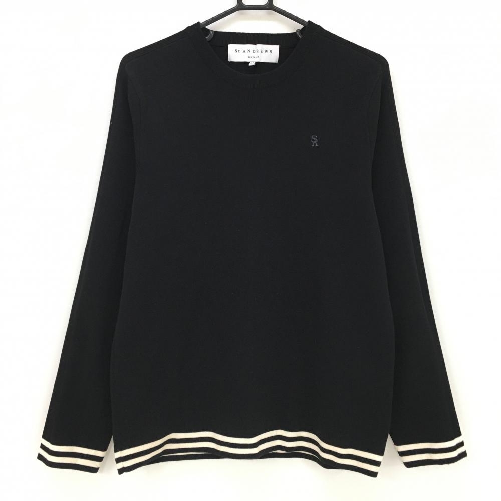 ST ANDREWS ブラック セーター LL メンズ　ゴルフウェア ST ANDREWS ブラック セーター LL メンズ ゴルフウェア
