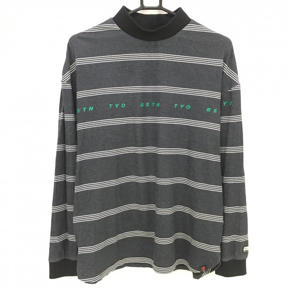 送料無料new balanceニューバランスゴルフMENSハイネック長袖シャツ吸汗速乾DRY紫外線UVCUT部分メッシュ通気性STRETCH Black(6)1try中古品