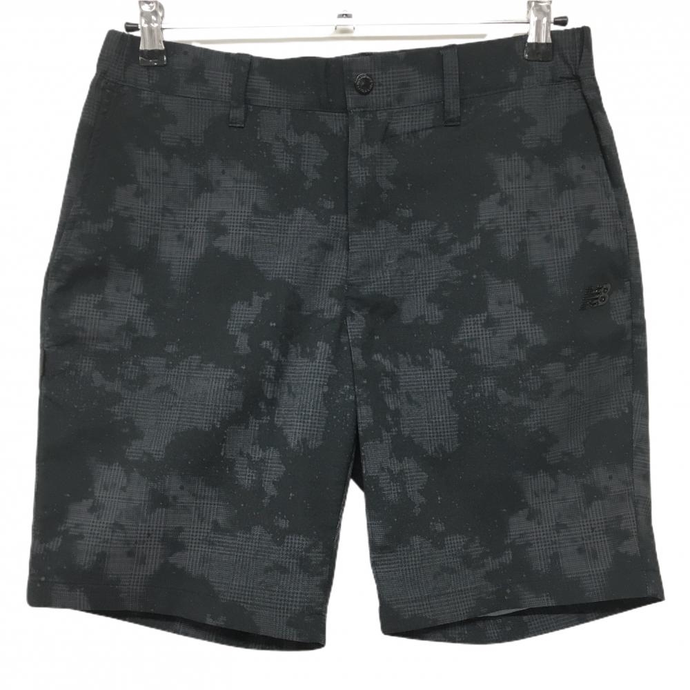 【超美品】ニューバランスゴルフ ハーフパンツ ダークグレー グレンチェック  メンズ 4(M) ゴルフウェア New Balance