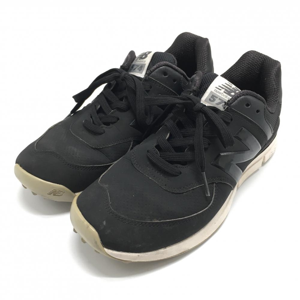 ニューバランスゴルフ ゴルフシューズ 黒 MGS574B2 スパイクレス  メンズ 25.5 ゴルフウェア New Balance