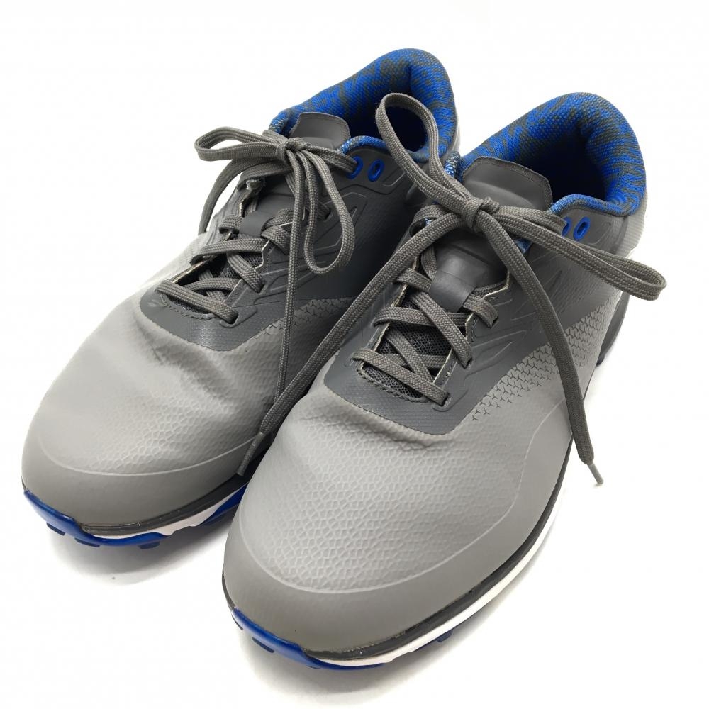 【美品】ニューバランス ゴルフシューズ グレー×ブルー NBG5000GBL スパイクレス  メンズ USA9.5(27.5相当) ゴルフウェア New Balance
