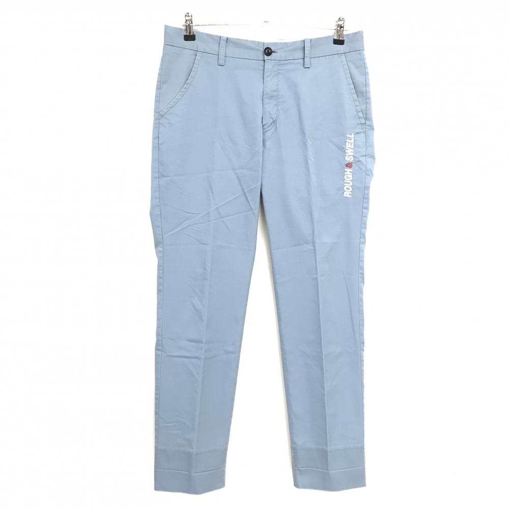 ラフアンドスウェル パンツ ライトブルー ロゴ白  メンズ M ゴルフウェア rough＆swell
