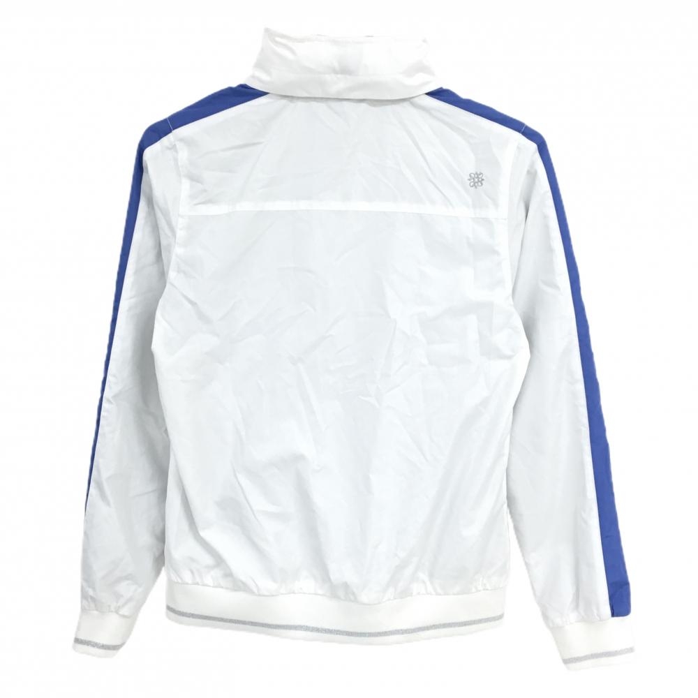 セントアンドリュース ジャケット 白×ブルー ワッペン 袖ライン フード