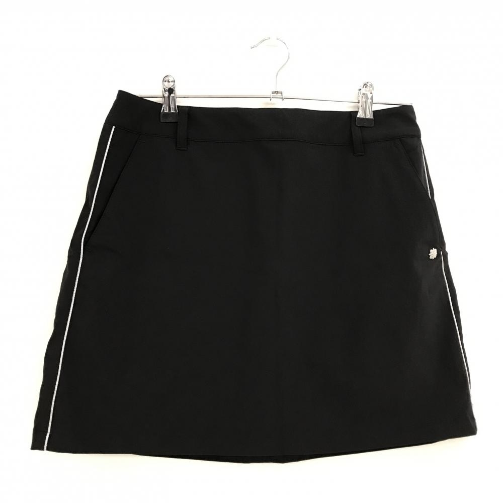 【超美品】セントアンドリュース スカート 黒×シルバー サイドパイピングライン レディース L ゴルフウェア 2023年モデル St ANDREWS