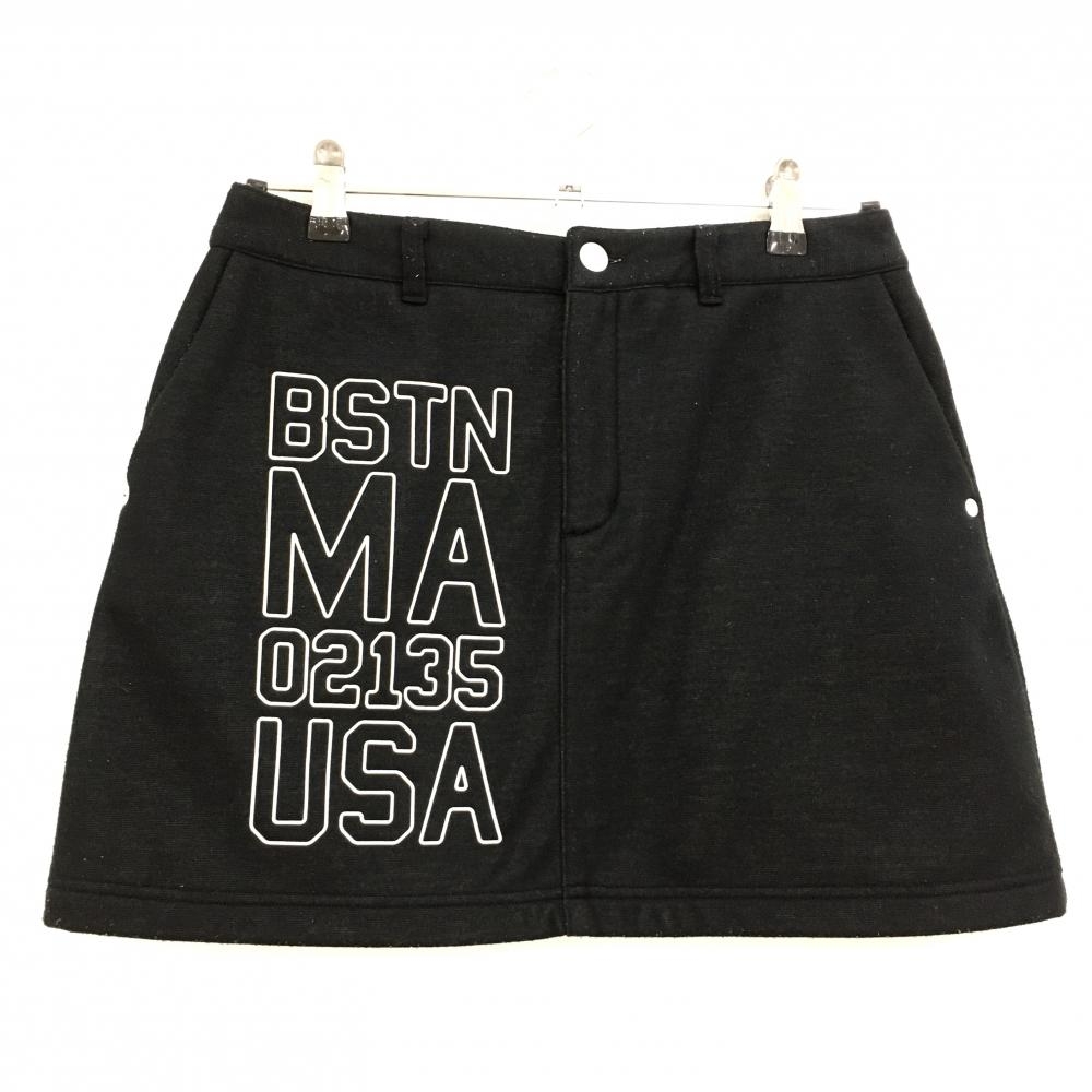 ニューバランスゴルフ スカート 黒×白 裏起毛 プリント  レディース 1(M) ゴルフウェア New Balance