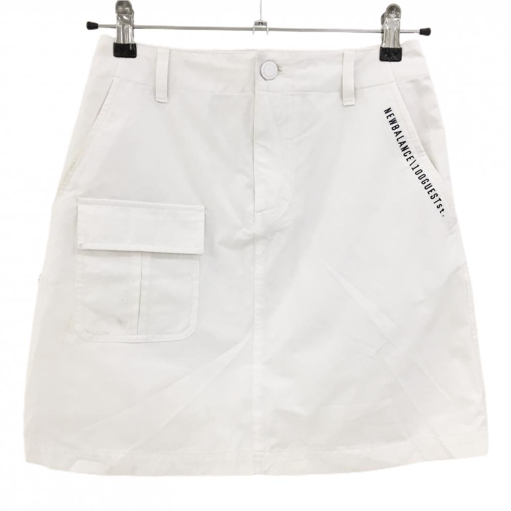 ニューバランスゴルフ スカート 白 ポケット口ロゴ刺しゅう  レディース 00(XS) ゴルフウェア New Balance