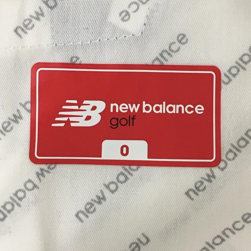 美品】ニューバランス キュロットスカート 白×ネイビー ストライプ柄