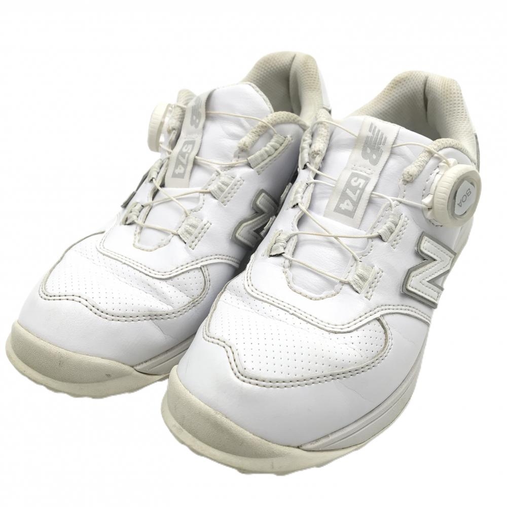 ニューバランス ゴルフシューズ 白 WGBS574C スパイクレス ダイヤル式