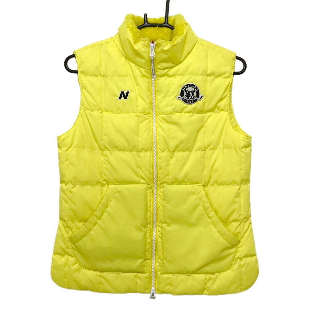 ニューバランスゴルフ 中綿ベスト イエロー ロゴワッペン ボストン