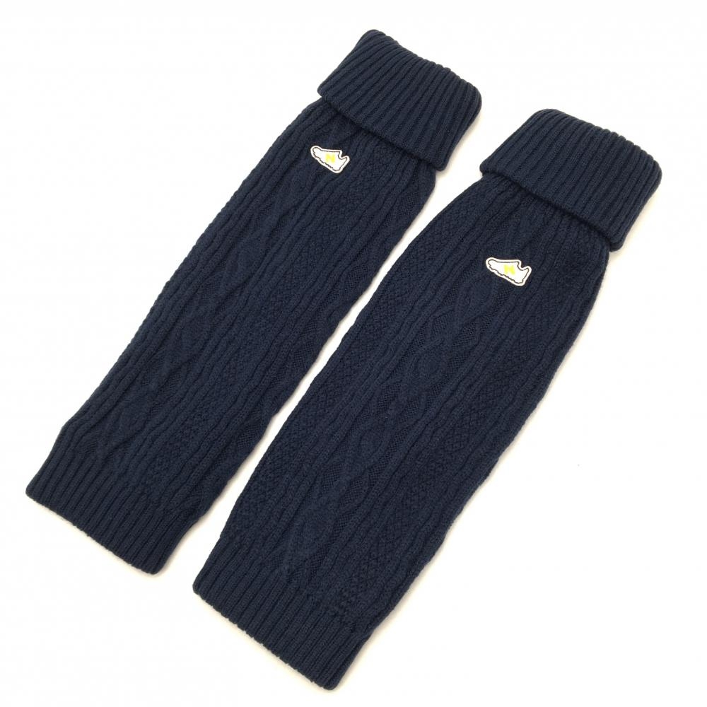 【超美品】ニューバランスゴルフ ニットレッグウォーマー ネイビー 裏起毛  レディース  ゴルフウェア New Balance