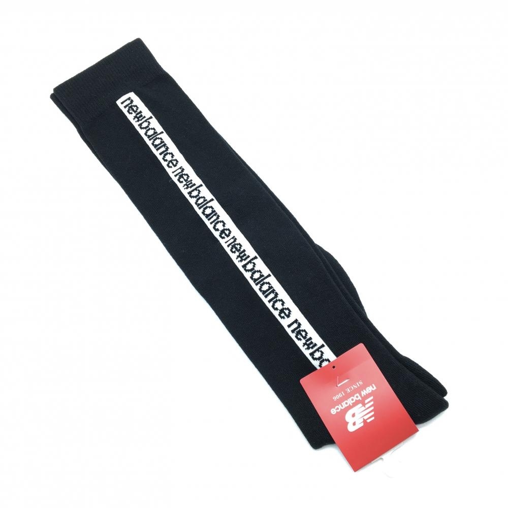 【新品】ニューバランス ハイソックス 黒×白 ロゴライン レディース FR 22-24 ゴルフウェア 2024年モデル New Balance