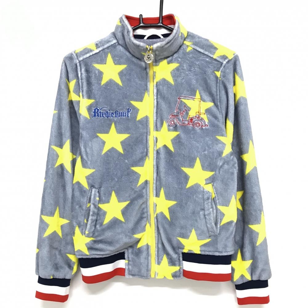 BIRDIE HUNT バーディーハント 裏起毛 ジャケット スカル ゴルフ BIRDIE HUNT バーディーハント 裏起毛 ジップジャケット スカル グレー