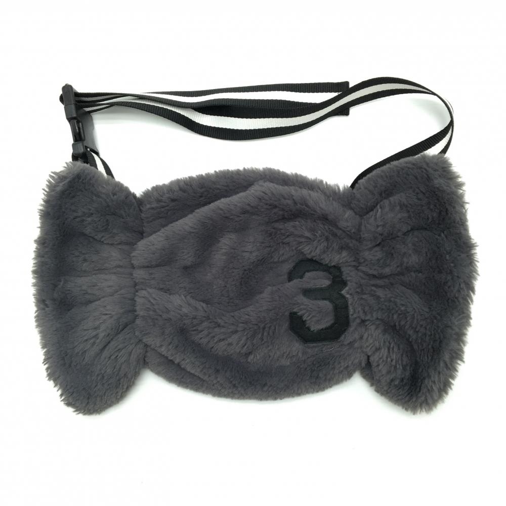 【美品】アディダス アームウォーマー グレー×黒 ファー 裏フリース  ゴルフウェア adidas