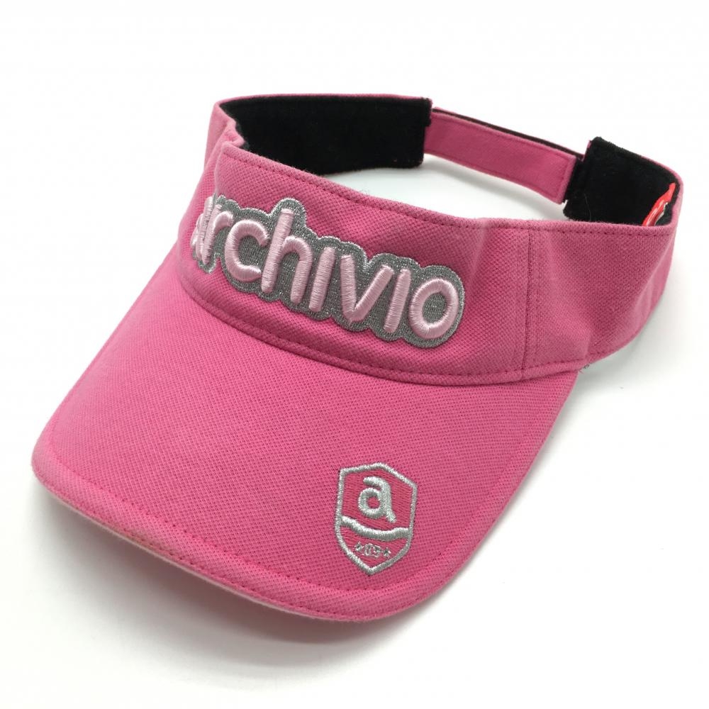アルチビオ サンバイザー ピンク 立体ロゴ   ゴルフウェア archivio