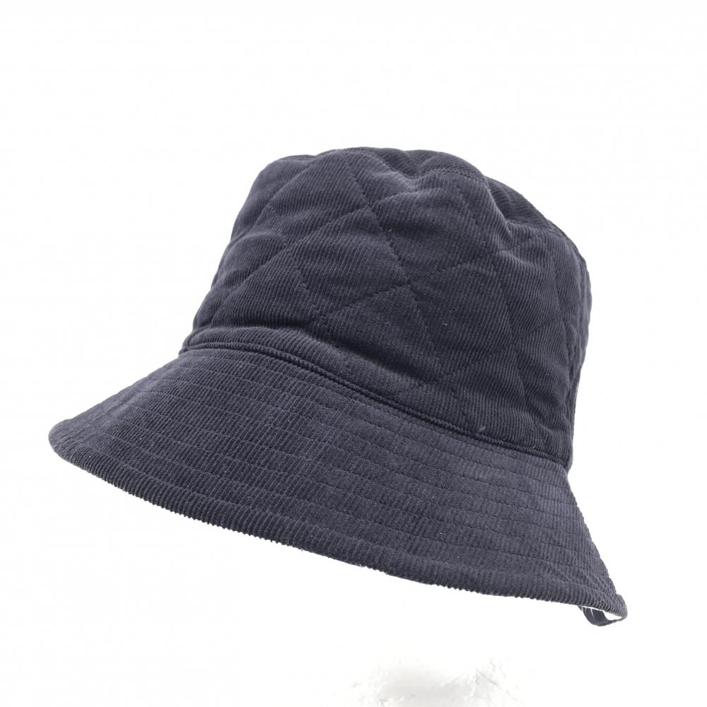 アンパスィ リバーシブルハット ネイビー コーデュロイ 裏ロゴ総柄  ゴルフウェア and per se