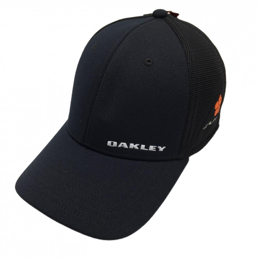 【新品】オークリー キャップ 黒 ロゴ白 MAUNAKEA L/XL  ゴルフウェア Oakley