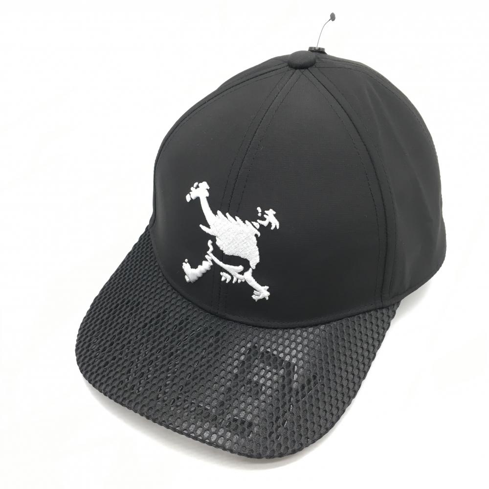 【新品】オークリー キャップ 黒×白 つばメッシュ 立体スカル刺しゅう   ゴルフウェア 2024年モデル Oakley