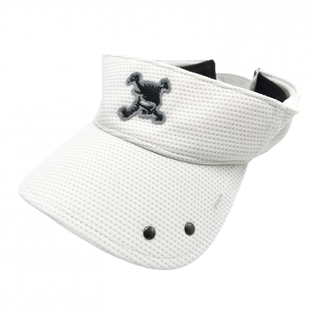 オークリー サンバイザー 白×黒 フロントロゴ   ゴルフウェア Oakley