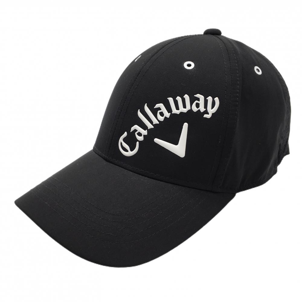 【超美品】キャロウェイ キャップ 黒×白 立体ロゴ FR  ゴルフウェア Callaway