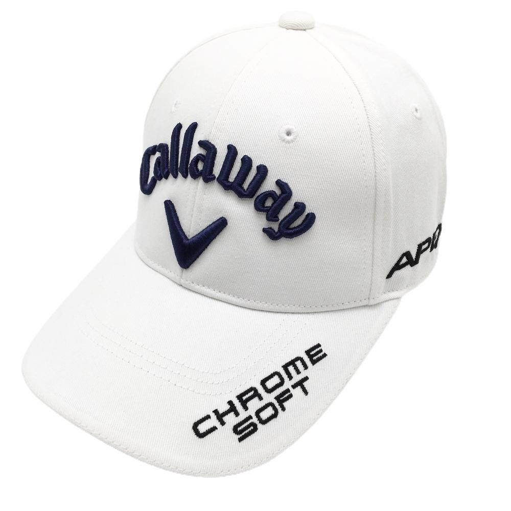 【未使用品】キャロウェイ キャップ 白×ネイビー 立体ロゴ刺しゅう FR  ゴルフウェア Callaway
