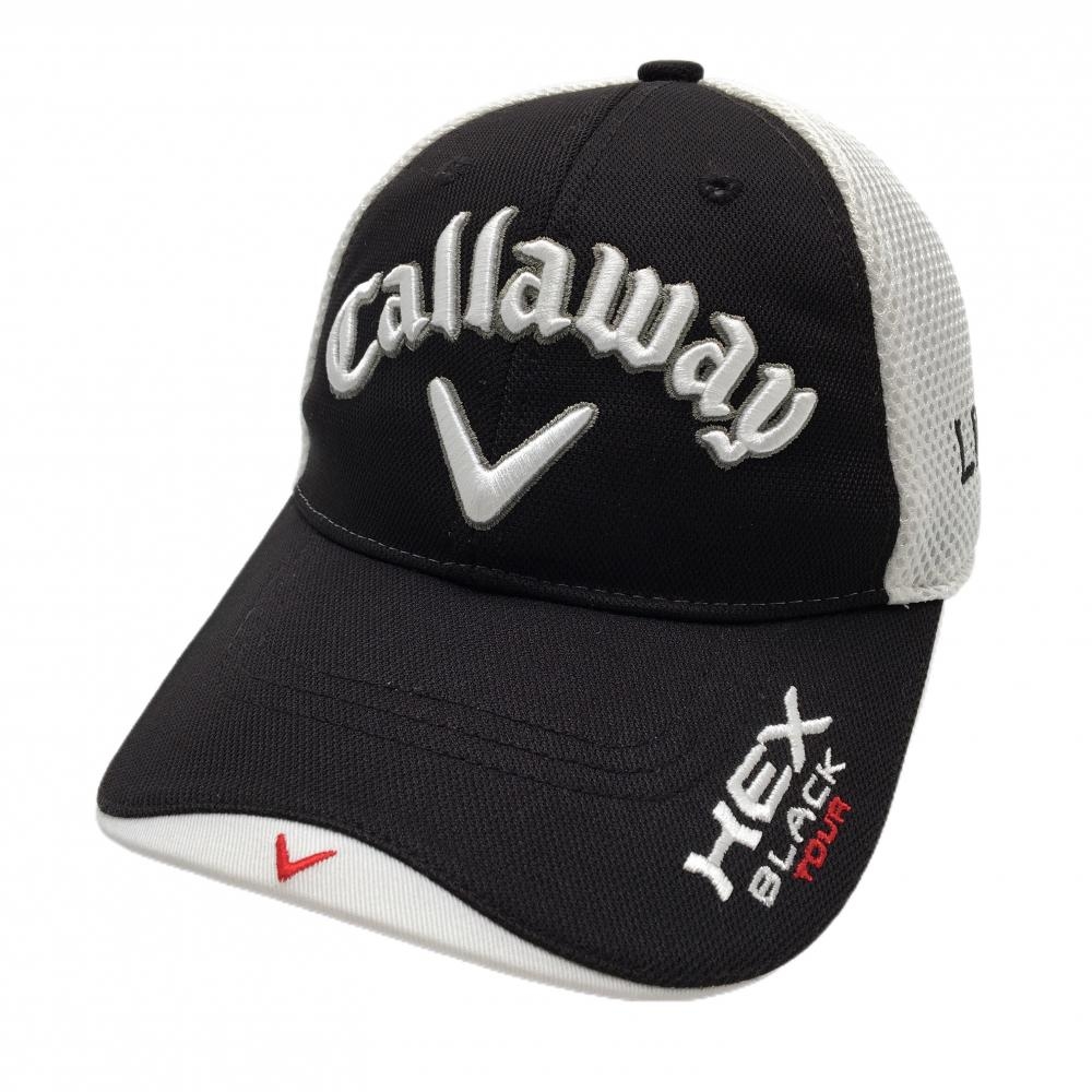 キャロウェイ メッシュキャップ 黒×白 立体ロゴ ニューエラ ODYSSEY ONE SIZE  ゴルフウェア Callaway