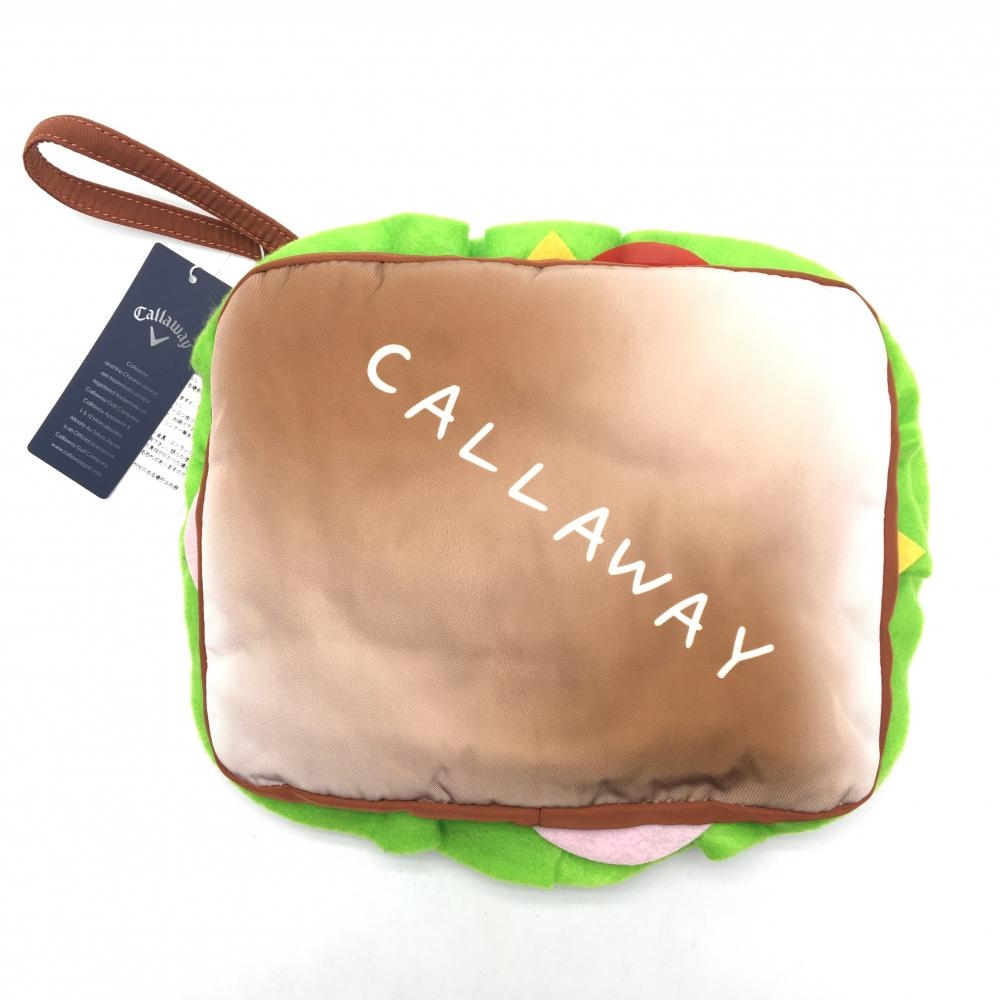 【新品】キャロウェイ ポーチ ブラウン×グリーン サンドウィッチ型 NAゴルフ Callaway