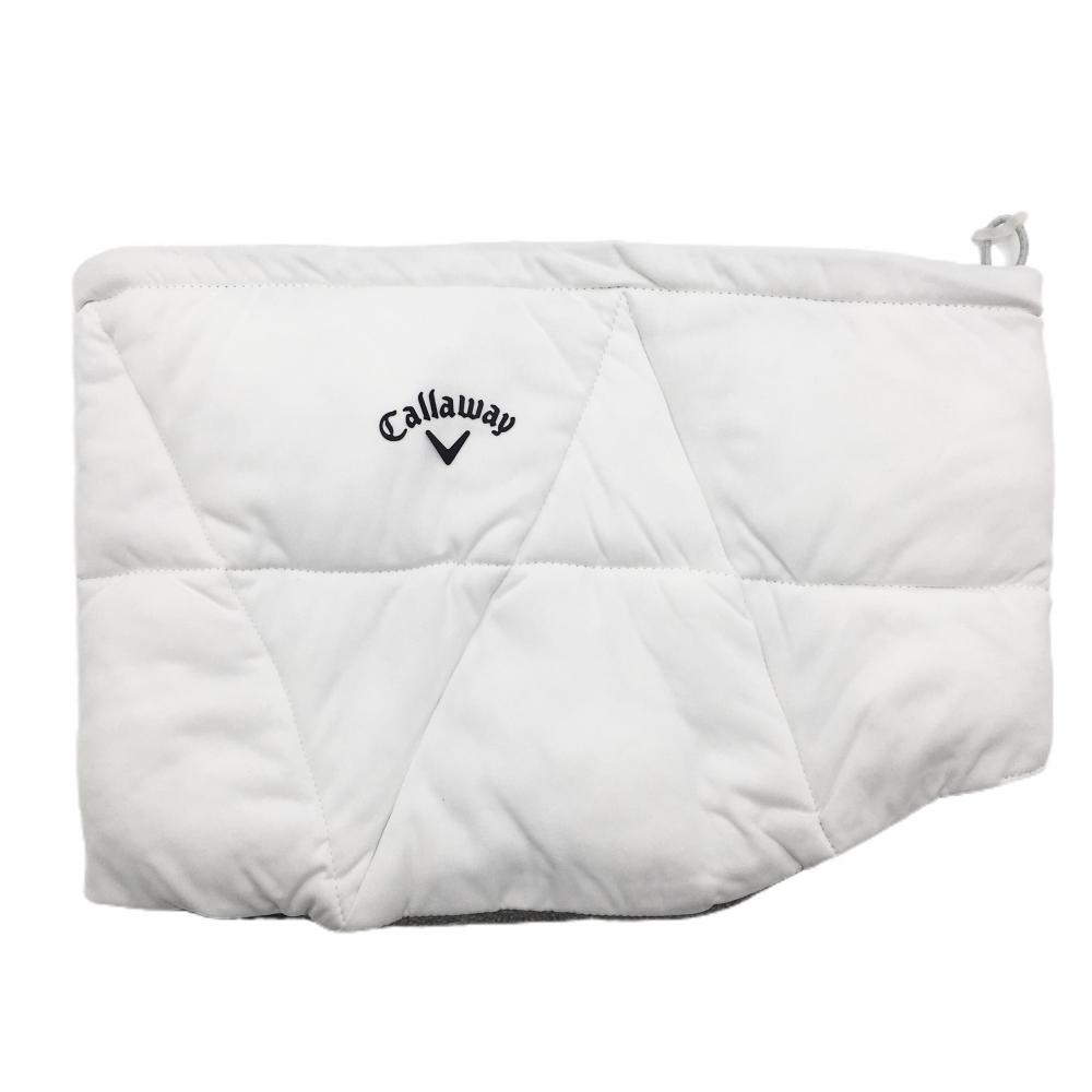 キャロウェイ 中綿ネックウォーマー 白 無地 裏起毛 FR  ゴルフウェア Callaway