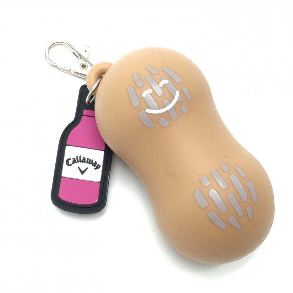 【超美品】キャロウェイ ボールケース ブラウン ピーナッツ型ゴルフ Callaway