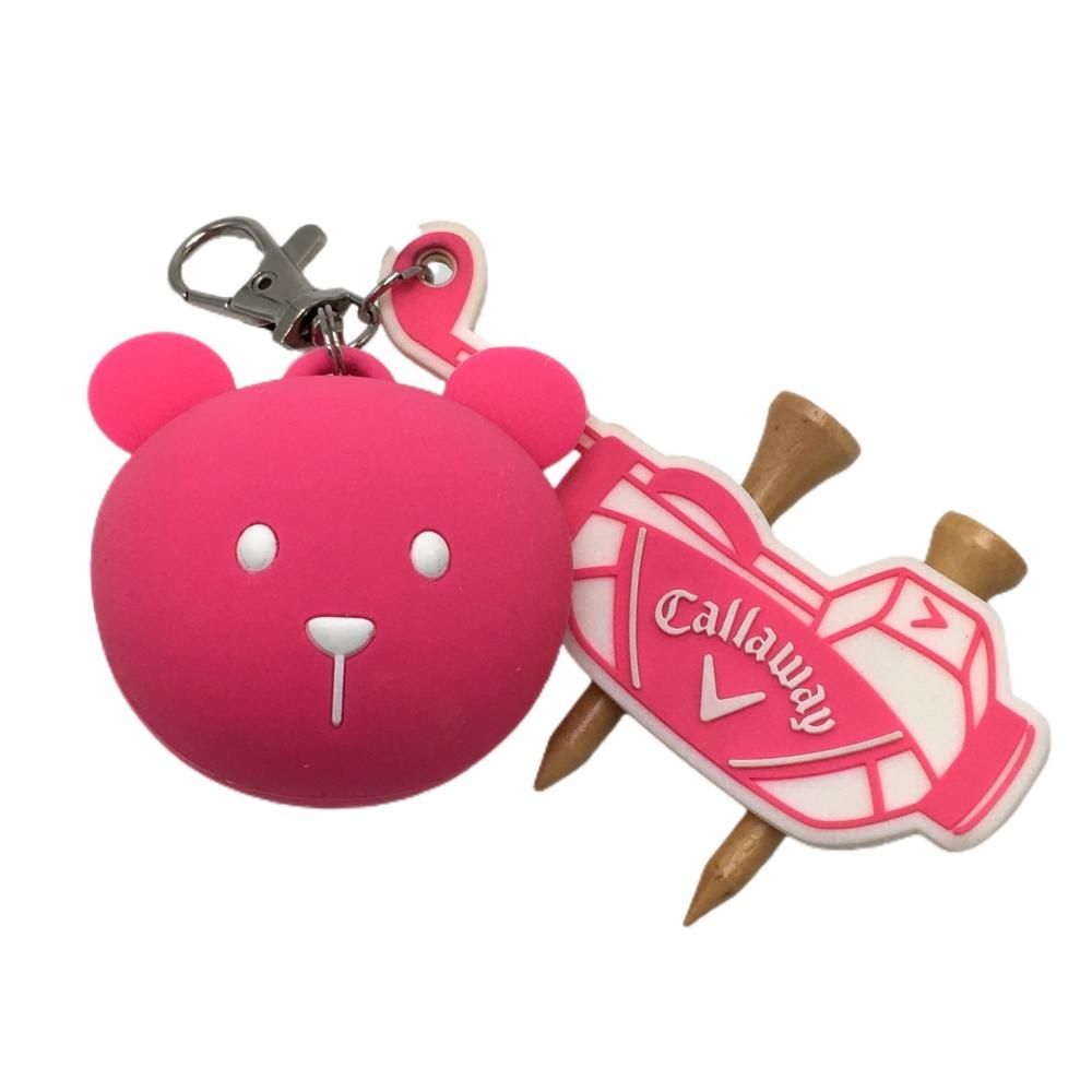 【美品】キャロウェイ ボールホルダー ピンク ベア ティー付属  ティーホルダーゴルフ Callaway